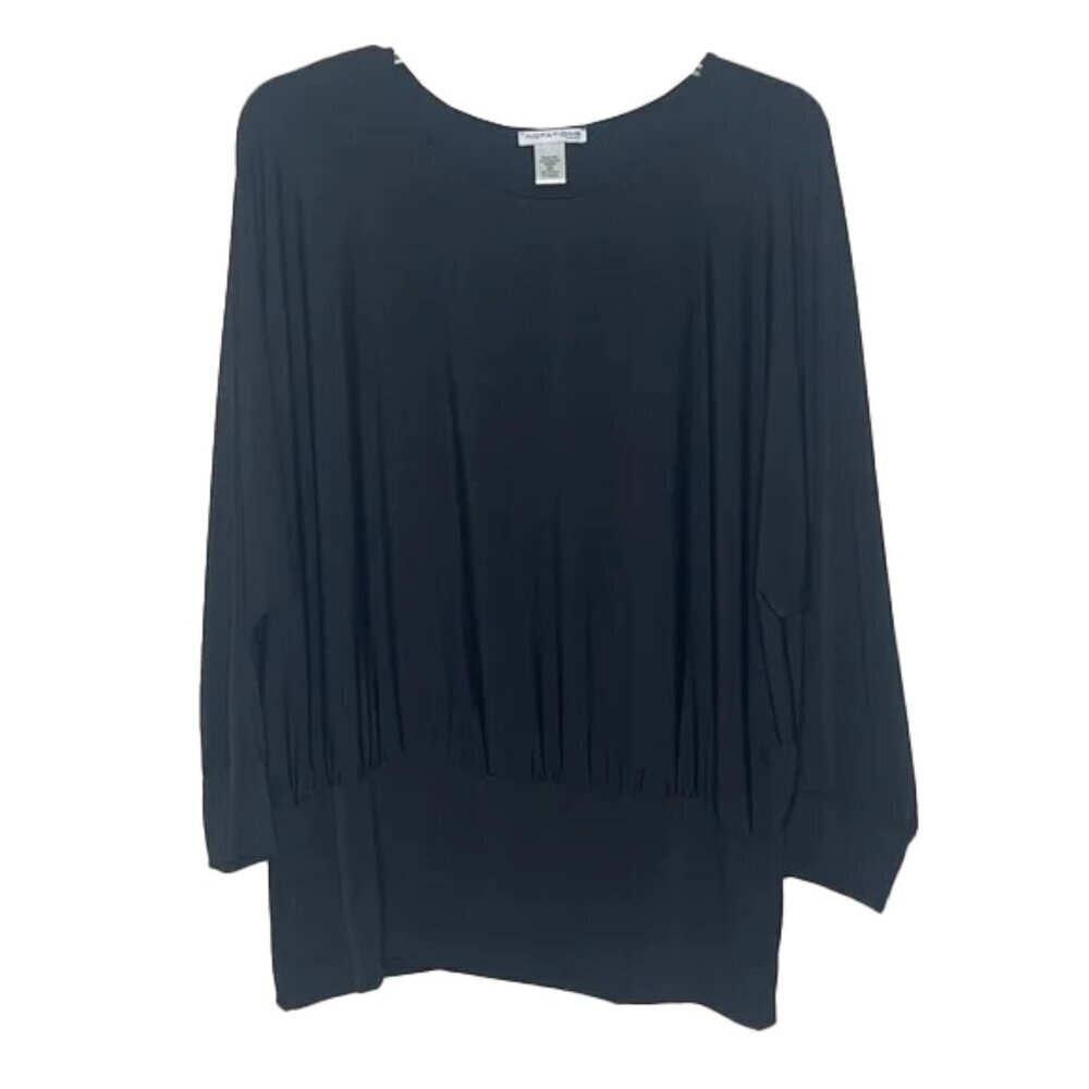 ❤️ 🆕 NOTATIONS Black Women's Blouse Size 2X